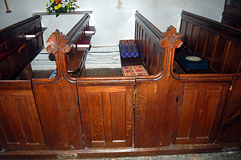 Pews in the south aisle June 2012